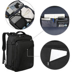 Matein Carry On Backpack, Extra Large Expandable Travel Backpack For Men | Airplane Approved, Weekender Bag For Women, Mochila De Viaje, Water Resistant, Lightweight Daypack For Flight, 40L, Black