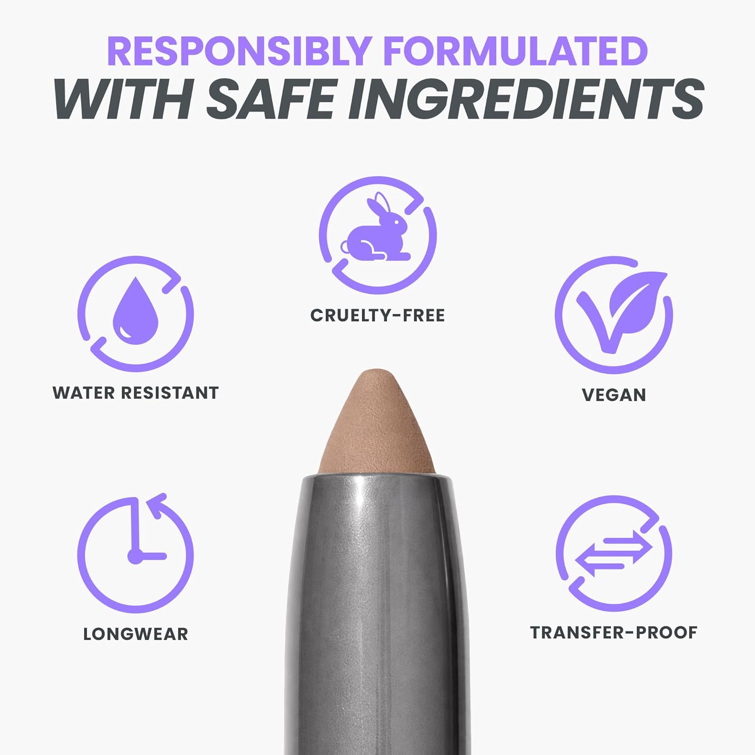 Wonderskin IYKYK Eyeshadow Stick - Longwear Eye Shadow Sticks, Budge-Proof and Waterproof Matte Eyeshadow Stick with Built-in Sharpener (Mink)