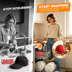 Hat Washer Cage For Baseball Caps - Hat Cleaner For Washing Machine & Dishwasher, Fits Adult & Kids Caps - Baseball Cap Washing Cage-Black