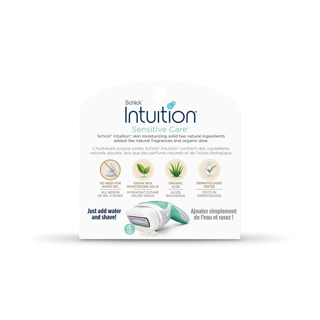 Schick Intuition Sensitive Skin Womens Razor Refills with Vitamin E & Aloe, Pack of 1(count of 3)