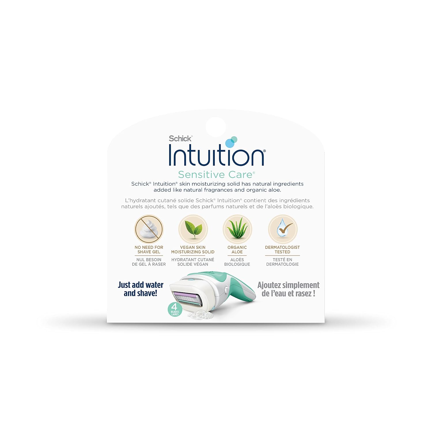 Schick Intuition Sensitive Skin Womens Razor Refills with Vitamin E & Aloe, Pack of 1(count of 3)