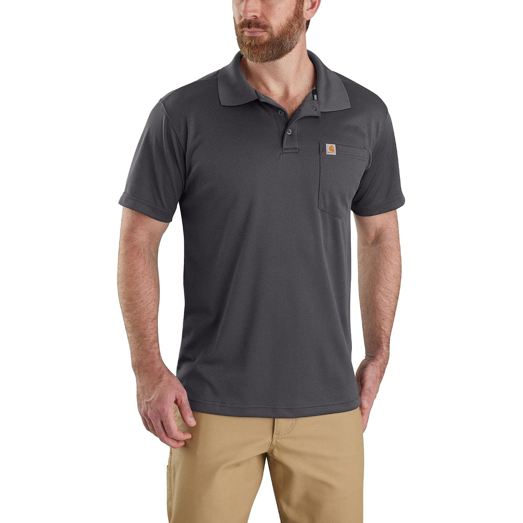 Carhartt Men'S Force Relaxed Fit Lightweight Short-Sleeve Pocket Polo
