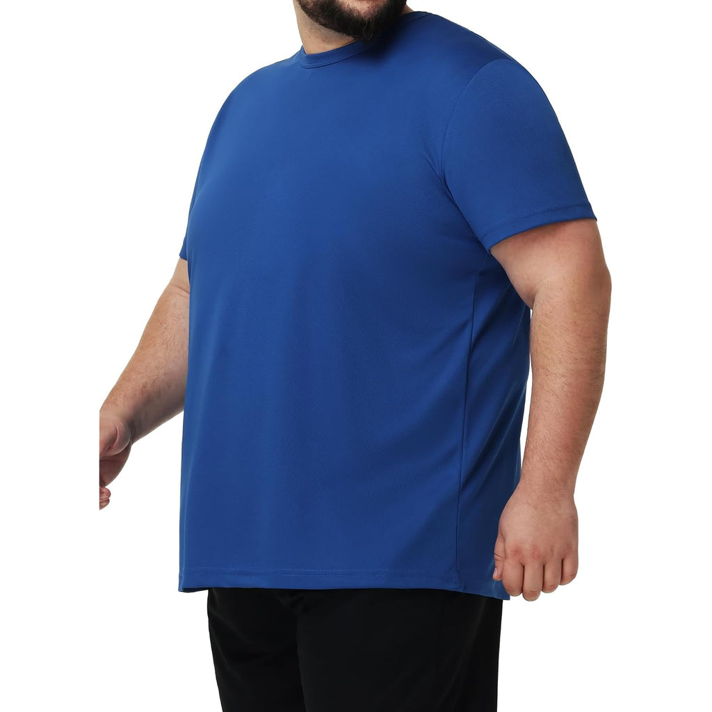 Men'S 3 Pack Lightweight Plus Size Short Sleeve T-Shirt Crew Neck Big & Tall Sizes Stretch T-Shirt For Casual Wear