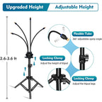Standing Misters For Outside Patio – 3.6 Ft Adjustable Height Stand Misting System For Outdoor Cooling, Portable Water Mister For Mist Playing, Backyard, Porch & Sprinkler (Black)