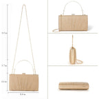 Kseymeir Clutch Purses for Women Pleated Evening Handbag with Chain Prom, Cocktail, and Wedding | Pleated, with Chain, Prom, Cocktail, Wedding