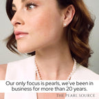 The Pearl Source 14K Gold 4-9mm AAA Quality Graduated Round White Freshwater Cultured Pearl Necklace for Women