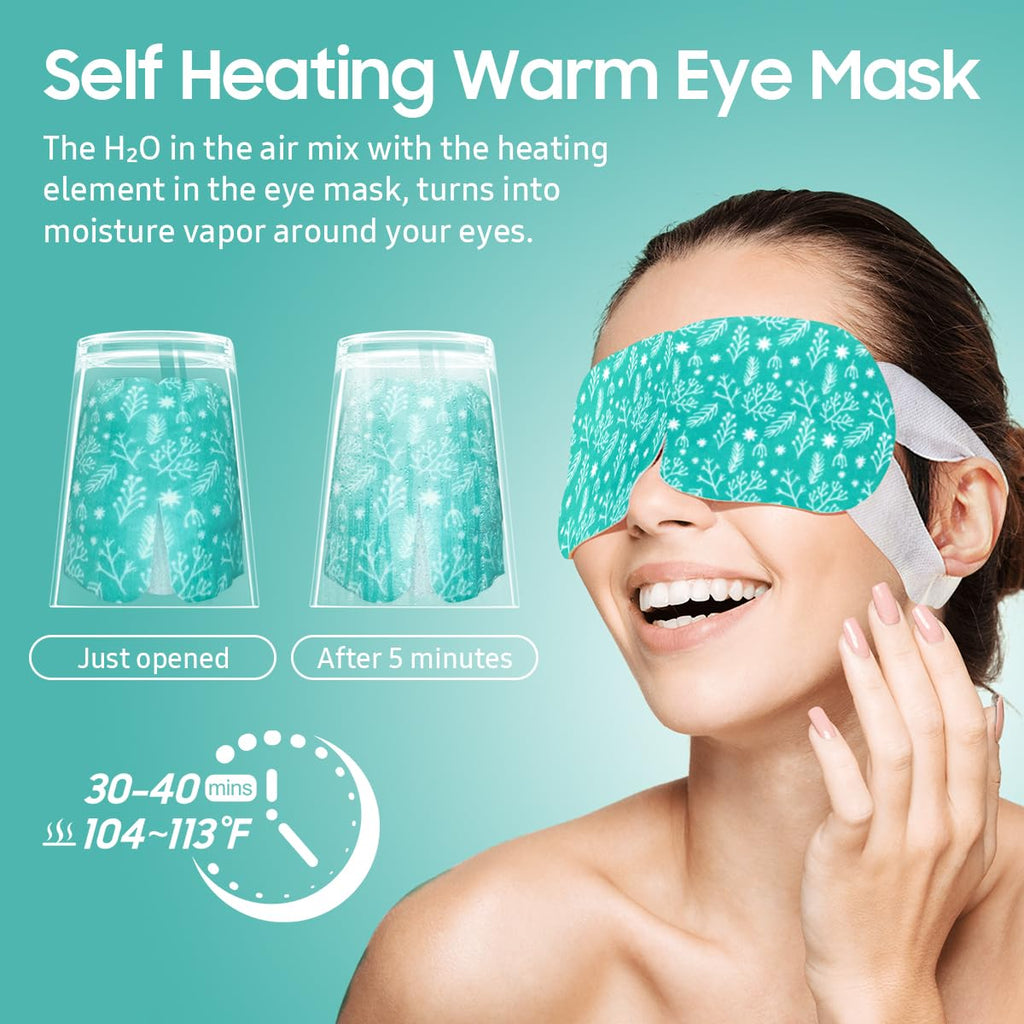 20 Packs Steam Eye Mask, Heated Eye Mask Warm Compress For Eyes, Disposable Self Heating Steam Mask For Home, Sleep, Spa, Travel Essentials & Relaxation Gifts For Women (Unscented)
