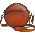 Leather Crossbody Bags,Circle Purse Shoulder Bag, Fashion Round Handbag For Travel,Valentine'S Gift For Women