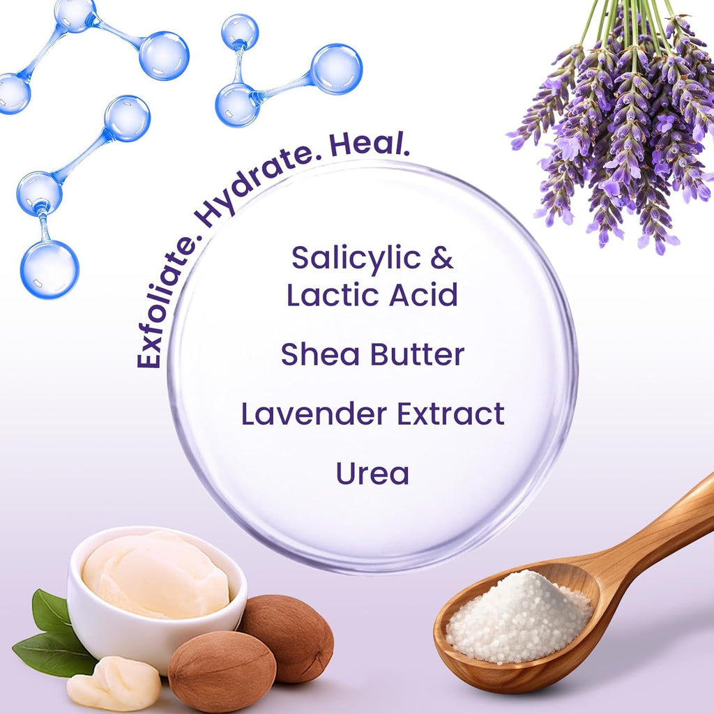Foot Peeling Mask (6 pairs) Exfoliating Foot Mask for Dry Cracked Feet with Lavender & Shea Butter, Dead Skin & Callus Remover for Feet, Exfoliating Socks for Women & Men, One Size Fits Most
