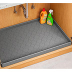 Jin&Bao Waterproof Under Sink Mat 34" X 22", Thick Silicone Mat Cabinet Protector For Kitchen And Bathroom, Shelf Liner, Home Organizer And Storage, Multipurpose Tray For Gadgets And Essentials