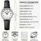 LN LENQIN Ladies Watches Analog Quartz Watch for Women Waterproof Women's Wrist Watches Easy Reader Womens Watch with Leather Strap