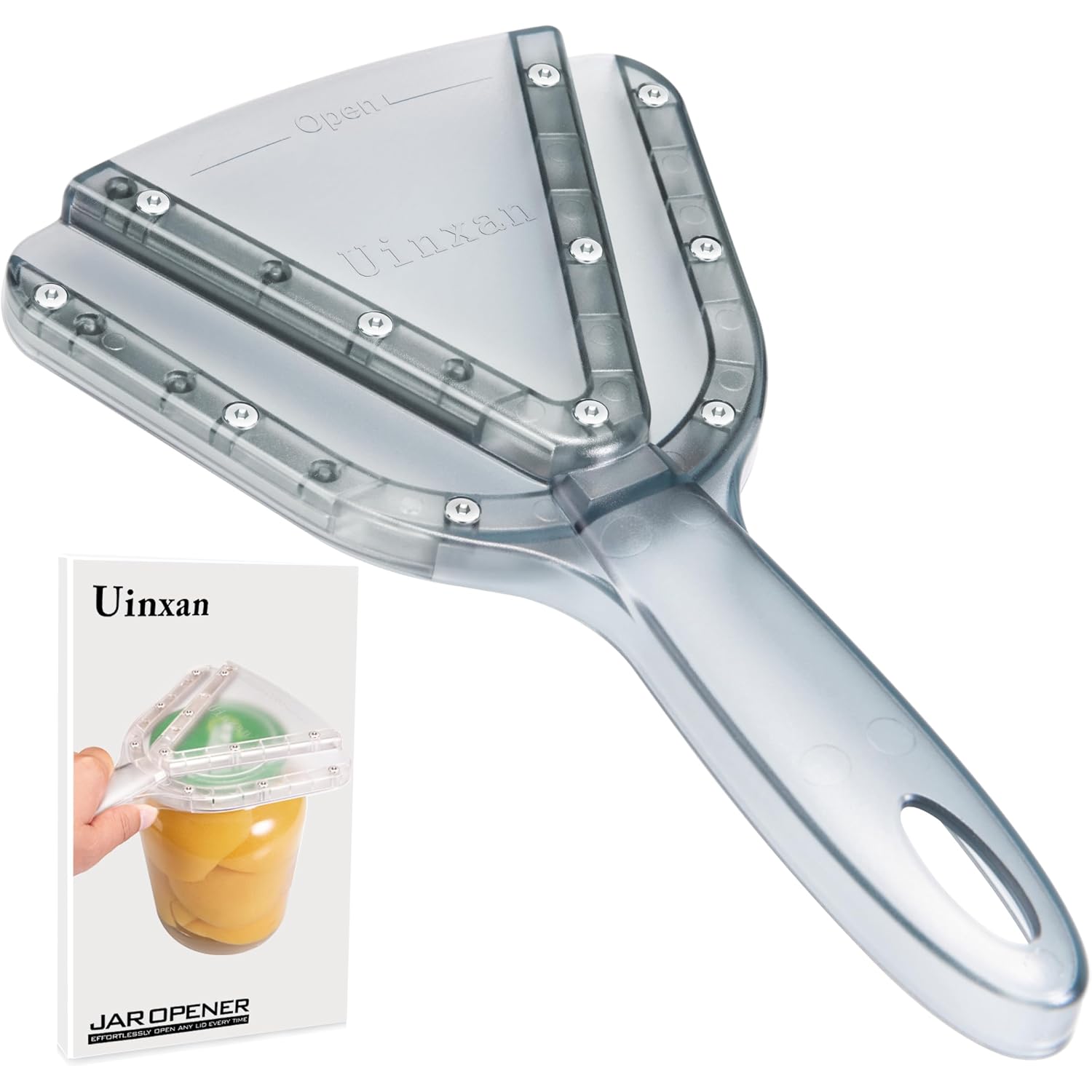 Jar Opener For Weak Hands & Seniors With Arthritis - Handheld Manual | Effortlessly Opens Stubborn Screw Lids & Bottle Caps. 304 Stainless Steel. Durable. Patented Kitchen Gadget (Blue)