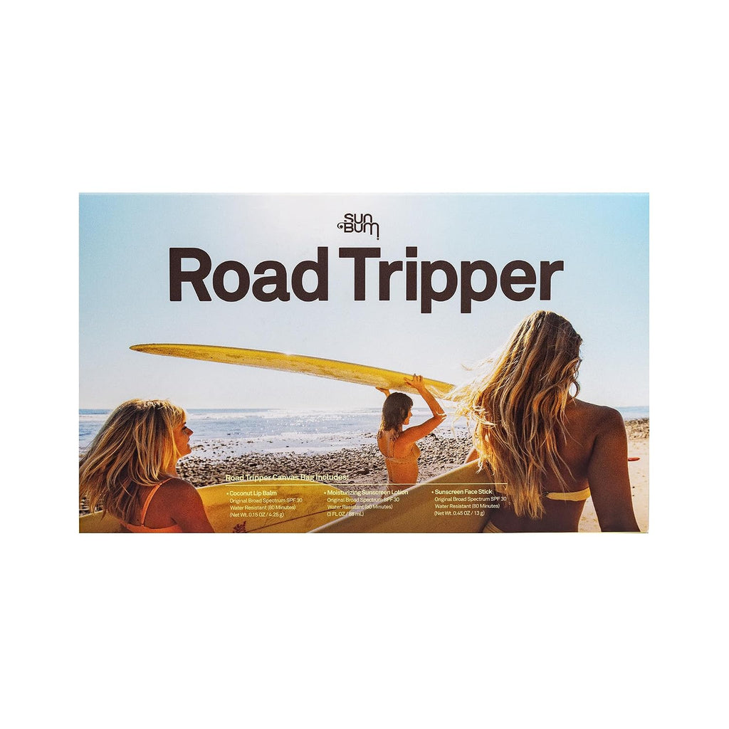 Sun Bum Road Tripper - Travel Sized Sun Care Pack With Sunscreen Lotion, Face Stick, And Lip Balm - Spf 30 Broad Spectrum Uva/Uvb Protection - Hawaii 104 Act Compliant - Tsa Friendly