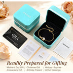 ANDSO Mothers Day Gifts for Mom, 2 Carat Moissanite Infinity Bracelets for women, 14K gold Plated, Engraved I Love Mom, Elegant Jewelry for Woman Wife Girlfriend Her