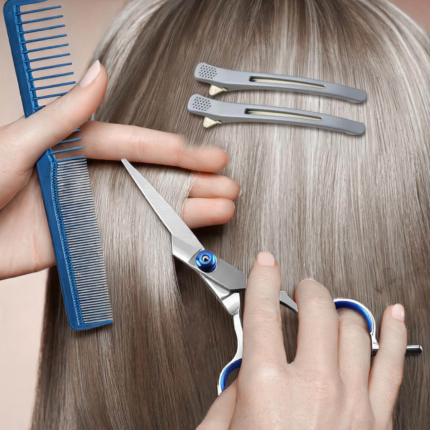 Meuut Hair Cutting Scissors Set 6.5 Inch - Hair Thinning Scissor & Hair Cutting Shears With Styling Comb, Texturizing And Precision Cutting Scissor For Salon & Home Use