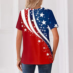 Short Sleeve Shirts for Women Summer Tops 2026 Floral Soft Boho Casual Button Down V Neck Loose Fit T Shirts for Women