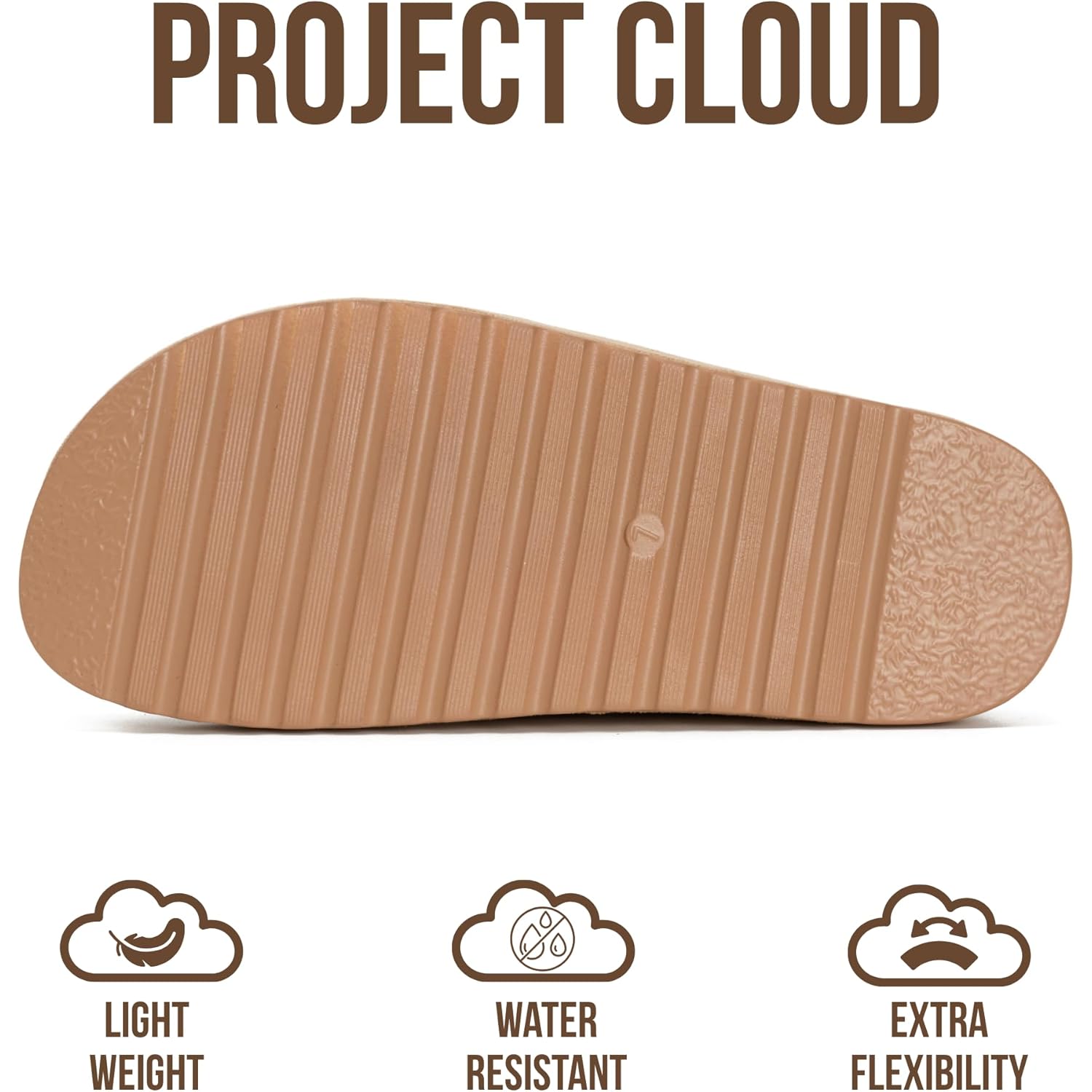 Project Cloud Platform Sandals Women - Memory Foam Insole Slides Women with Adjustable Buckle - Non Slip and Lightweight Womens Sandals 2026 (Havana)