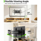 Usx Mount Heavy Duty Full Motion Tv Wall Mount For 60-120 Inch Tvs, Holds 220Lbs, 28" Extension Wall Bracket, Preassembled Tv Mount For 65" 75" 85" 90" 98" 100", Max Vesa 900X600Mm, Fits 12-24" Studs