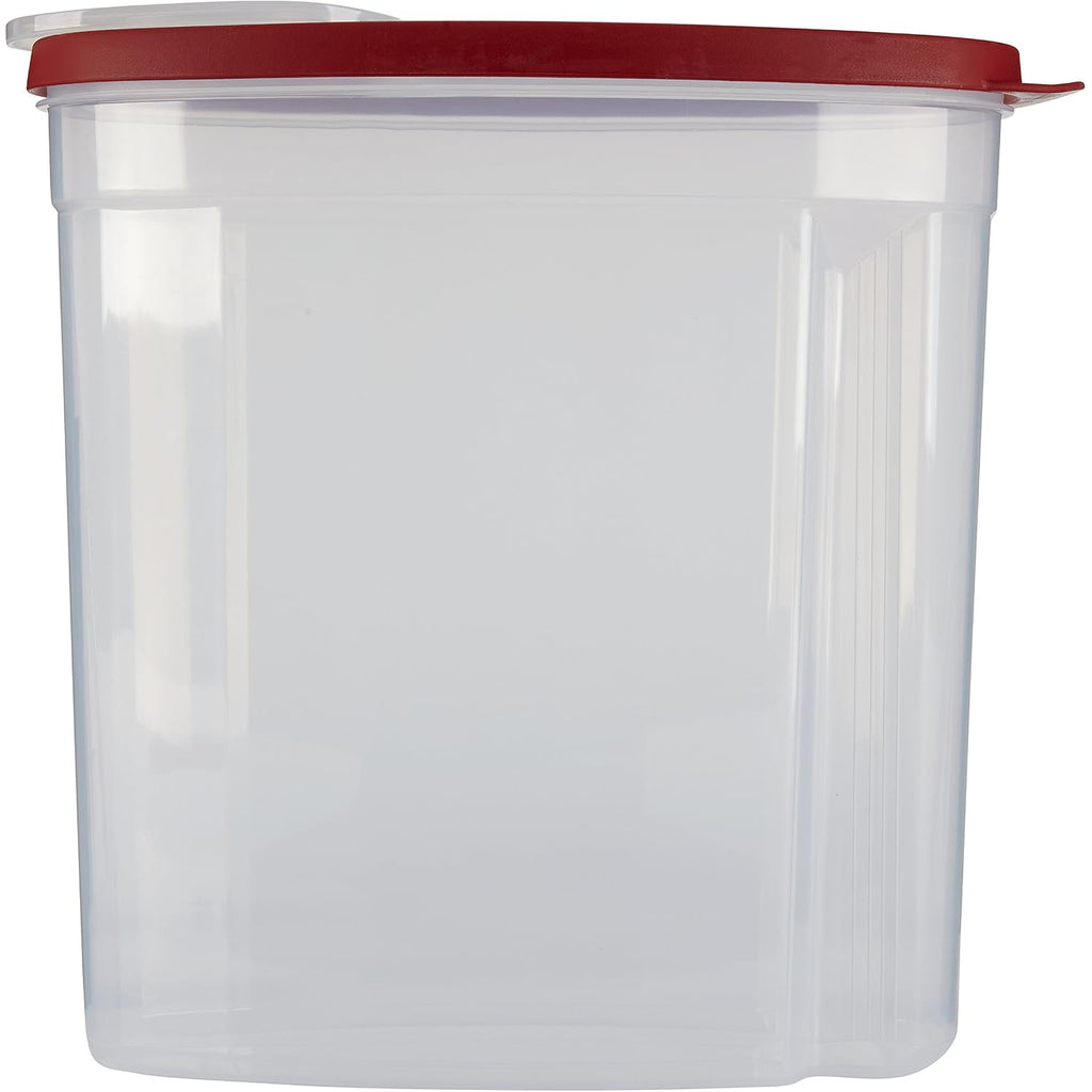 Rubbermaid Flex And Seal Cereal Keeper, 1.5 Gallon, Bpa-Free, Clear With Red Lid, Airtight