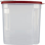 Rubbermaid Flex And Seal Cereal Keeper, 1.5 Gallon, Bpa-Free, Clear With Red Lid, Airtight