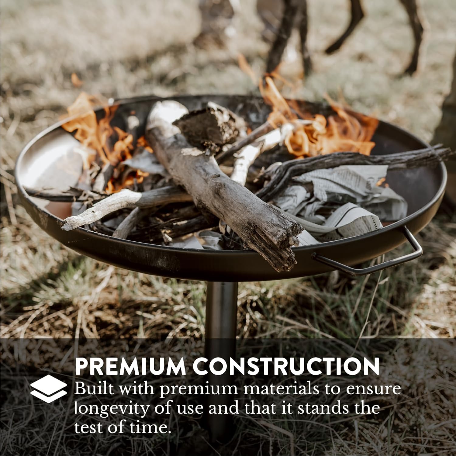 Gasone 23 In Outdoor– Wood Burning Fire Pit – Durable Alloy Steel Fire Pits For Outside – Small Fire Pit For Backyard, Porch, Deck, Camping, Bbq