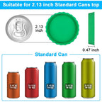 6 Pack Silicone Soda Can Cover Lids, Reusable Soda Can Lids Beer Can Covers Pop Can Covers, BPA Free Silicone Can Cover, Stopper and Protector for Soda, Beer, Beverage, Juice, Coke, Fits Standard Cans