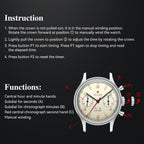 Sea-Gull Men'S Mechanical Wristwatch, Seagull 1963 Aviation Chronograph Pilot Mechanical Watch, Manual Winding, Gd 1963 International Edition, St1901