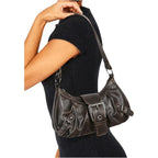 Verdusa Shoulder Bag For Women Y2K Mini Purse Cute Goth Punk Vintage Purse | Top Handle