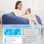 Bean Bag Filler, 10Lbs Shredded Memory Foam Filling, Soft Pillow Stuffing Bean Bag Refill Foam For Couch, Cushion, Stuffed Animals, Dog Bed, Arts Crafts