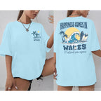 Graphic Tees Women Oversized T-Shirts: Summer Hawaiian Beach Tops Shirts Hawaii Tropical Beachy Short Sleeve Outfit Blue