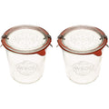 WECK Canning Jars 742 Mold Jars made of Transparent Glass - Eco-Friendly Canning Jar - Storage for Food, Yogurt with Air Tight Seal and Lid - 1/2 Liter Tall Jar Set - (2 Jars)