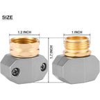 Zinc And Aluminum Male And Female Coupling, Fits All 5/8-Inch And 3/4-Inch Garden Hose Repair Fitting, 2 Pack(Female & Male) | Zinc And Aluminum Hose End Repair