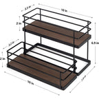 Kimilus 6 Bottle Capacity Coffee Syrup Organizer 2 Tier Coffee Syrup Stand Shelf For Coffee Bar Kitchen Small Wine Rack For Bar Family Storage For Syrup Wine Dressing