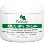 PurOrganica Urea 40% Foot Cream – Dermatologist Tested, Intensive Repair for Dry, Cracked Heels, Corns, Calluses & Rough Feet, Professional Strength Exfoliating & Moisturizing Cream - Made in USA