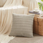Fancy Homi 4 Packs Decorative Throw Pillow Covers for Living Room Couch Bed, Modern Farmhouse Boho Home Décor Accent Cushion Case, 18" x 18", Neutral