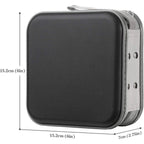 Cd Case, 48 Capacity Hard Plastic Zipper Disc Wallet For Car | Dvd Holder, Portable Hand Strap, Anti-Slip Sleeves, Scratch-Resistant Sleeves, Disc Storage Organizer, For Home Office Travel