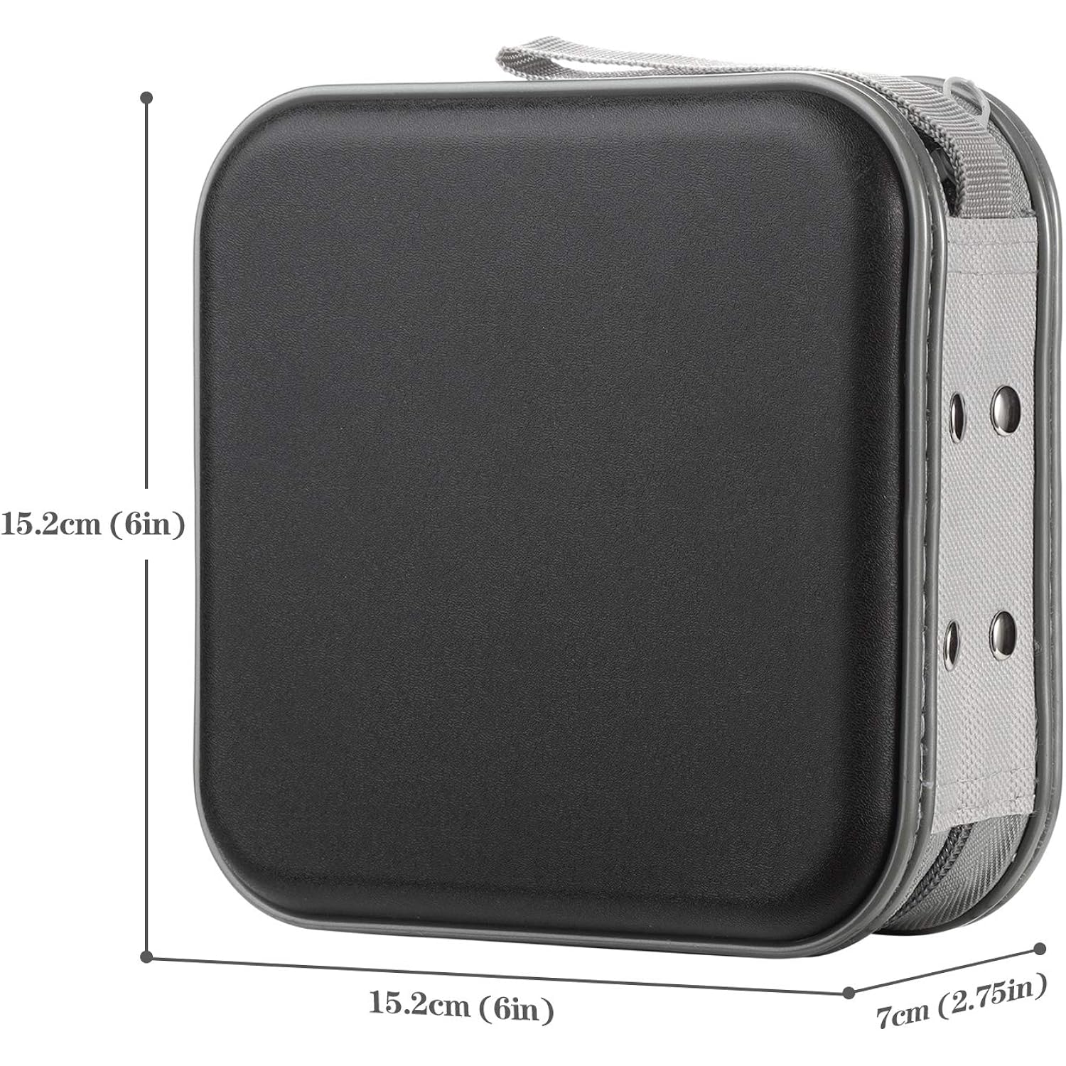 Cd Case, 48 Capacity Hard Plastic Zipper Disc Wallet For Car | Dvd Holder, Portable Hand Strap, Anti-Slip Sleeves, Scratch-Resistant Sleeves, Disc Storage Organizer, For Home Office Travel