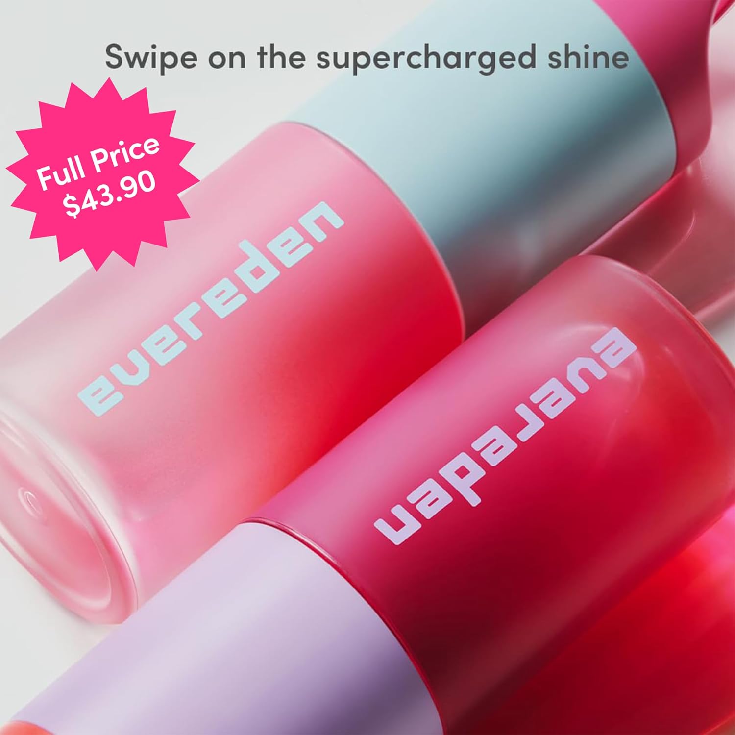 Evereden Kids Tinted Non Toxic Lip Gloss Kit: Ruby Red & Sakura Pink - Non Toxic Makeup Kit for Girls - Vegan Makeup for Kids - Hydrating Lip Gloss with Sunflower, Avocado & Grapeseed Oils