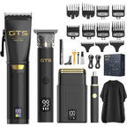 Gts Hair Clippers For Men Professional, Beard Trimmer Kits & Sets, Cordless Mens Hair Trimmer, Electric Shavers, Haircutting Machine With Led Display, For Barber 4 In 1