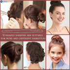 510Pcs Brown Bobby Pins Hair Pins Kit With Hair Net, Yingfeng Includes 100 Bobby Pins For Women, 100 U-Shaped Buns Hair Clips, 300 Hair Bands And 10 Brown Hair Nets, Dance Competition Must Haves