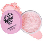 Kimchichic Beauty Puff Puff Pass Set And Bake Setting Powder For Makeup, Extra Fluffy Loose Face Powder Poof, Soft Natural Face Makeup For Uneven Skin Tone, 09 Pink