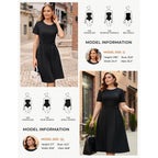 Grace Karin Church Dresses For Women 2026 Short Sleeve A Line Work Dresses Fit And Flare Dress With Pockets