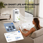 Portable Air Conditioners, 16000 Btu 5-In-1 Air Conditioner Portable With Smart Wifi & Remote, Cools Up To 850 Sq.Ft, Portable Ac Unit With Cool, Fan, Dehumidifier, Sleep, 24H Timer, Installation Kit