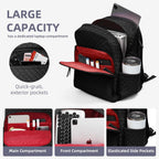 Backpack For Women,College Backpack,Quilted Casual Daypack,Waterproof Bookbag For 15.6Inch Laptop (Black)