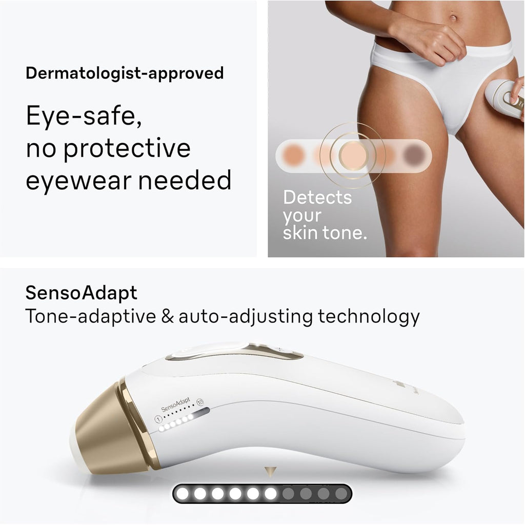 Braun IPL, Silk·Expert Pro 5, IPL Hair Removal for Women and Men, Permanent Laser Hair Reduction At-Home, 4 Heads, IPL5347