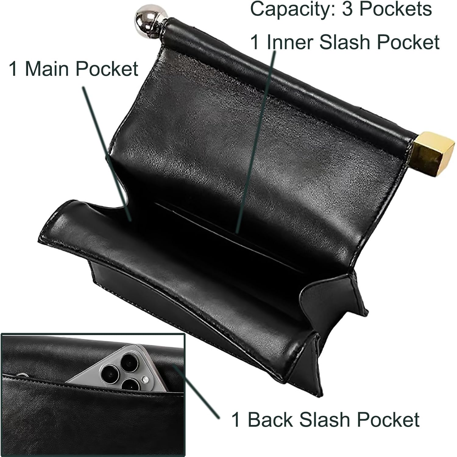 Pu Leather Handbag Detachable Chain Crossbody Shoulder Evening Bag Clutch Purse For Women Formal Wedding Party Prom