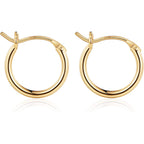 M MOOHAM Gold Plated Hoop Earrings for Women - Hypoallergenic 14K Gold Plated Hoops Earrings Set for Sensitive Ears Earring Stack for Women Trendy Jewelry Gifts Lightweight 13-60mm
