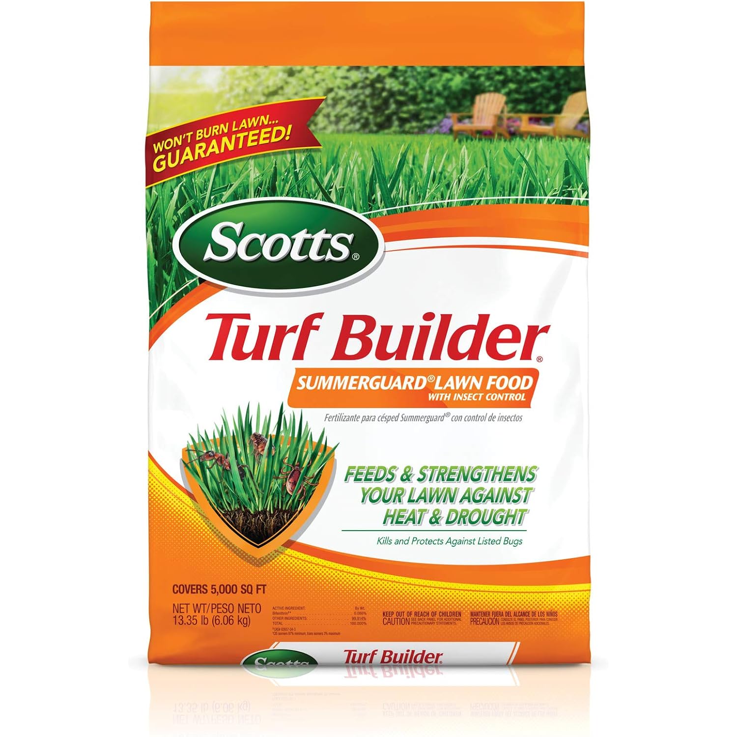 Scotts Turf Builder Summerguard Lawn Food With Insect Control - Lawn Fertilizer And Insect Killer, 5,000 Sq. Ft., 13.35 Lbs.
