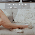 Isotoner Women'S Satin Ballerina Slippers With Classic Ribbon Bow And Suede Sole