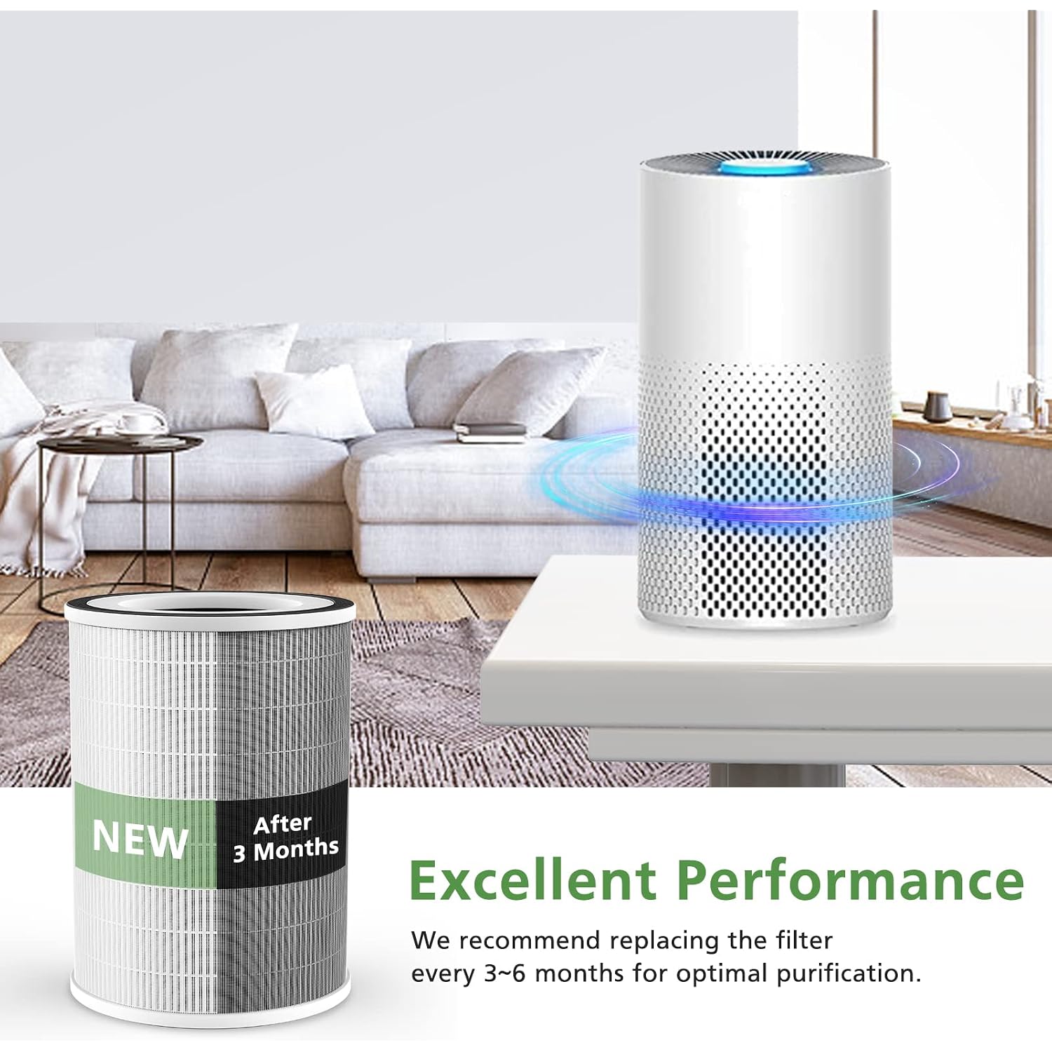 2 Pack Kilo Filter Compatible With Afloia Kilo, Kiloplus, Kilopro, Miro,Miro Pro And Morento Mr-Kilo, Kalo Air Purifier, 360° 3-Stage Filtration For Odor,Smoke,Dust,Pollen,Pets